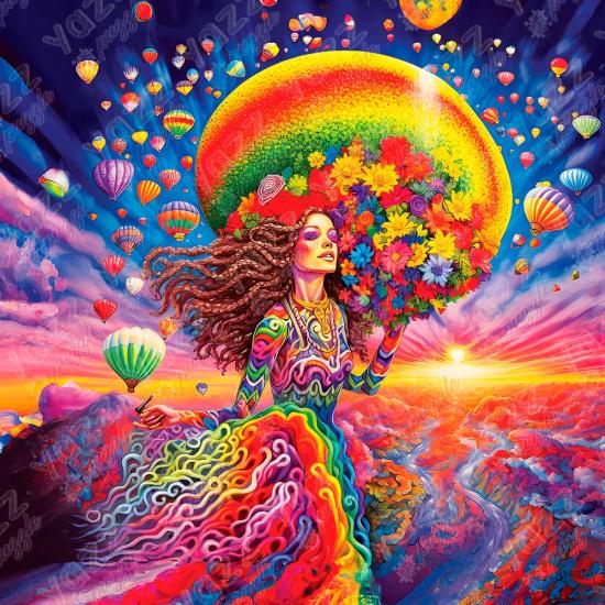 Yazz Puzzle Fliege mit Blumen aus 1023 Teilen