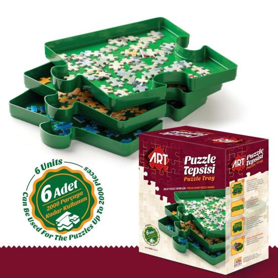 Kunst-Puzzleteil-Trenner, 6 Fächer